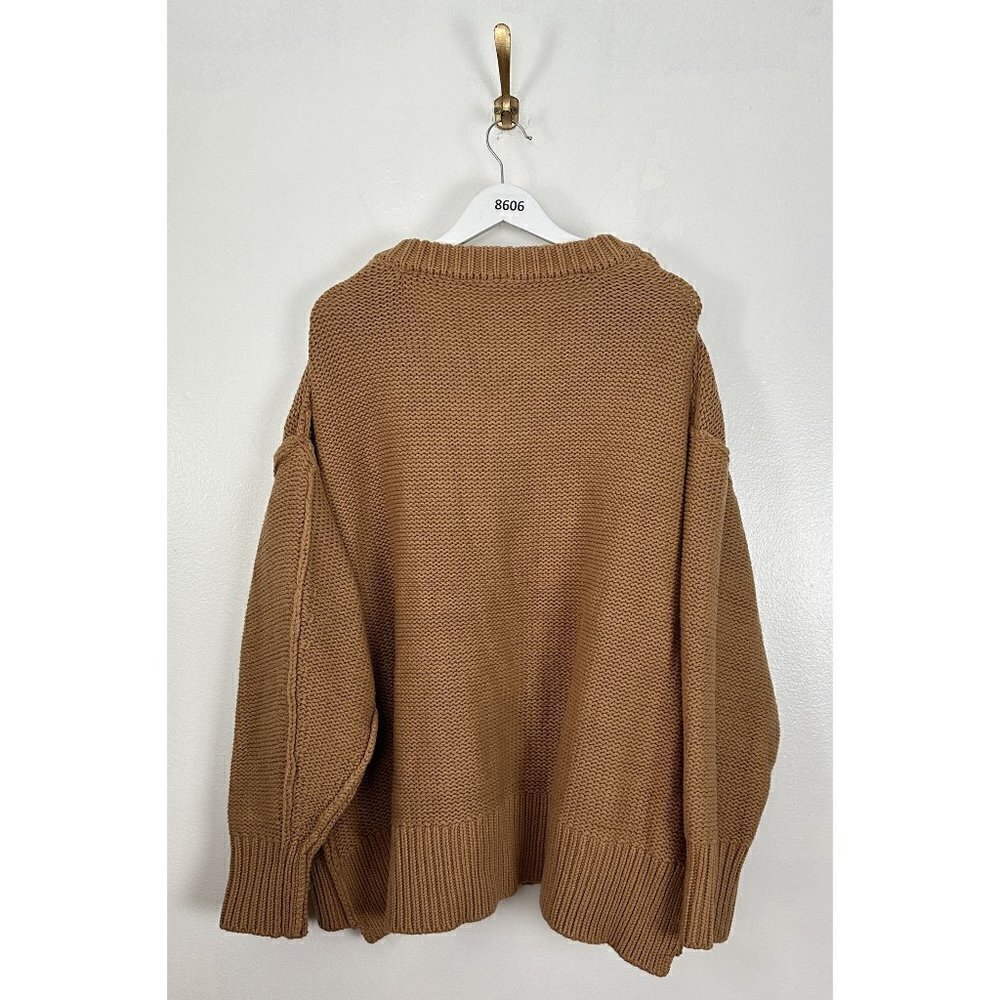FREE PEOPLE Alli V-neck Sweater in Camel Size Medium - Picture 10 of 10